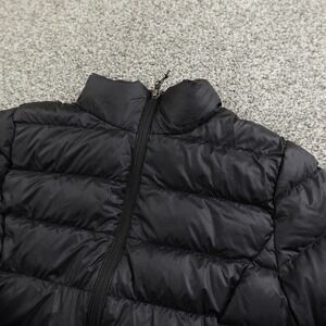 Eddie Bauer Jacket Womens M Black EB650 Down Puffer Full Zip Outdoor Hiking Coat